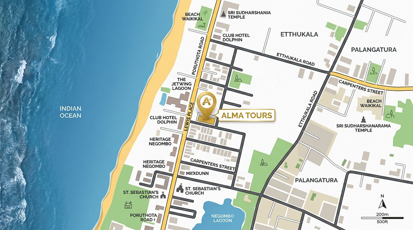 Alma Tours Negombo Map Preview
